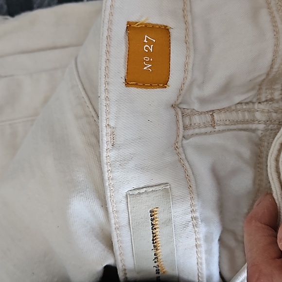 Anthropologie Pilcro SERIF Cream Moto  Jeans - Picture 10 of 13